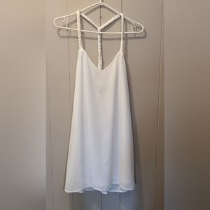 Lulu's White Backless Tunic Mini Dress. Size:XS